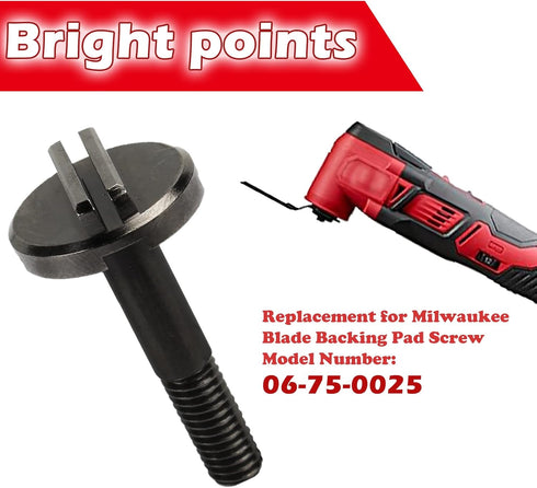 Blade Backing Pad Screw Fits For Milwaukee M18 Multi-Tool (06-75-0025-1 PACK)...