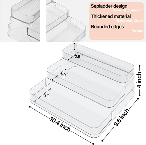 3 Tier 6 rows Nail Polish Organizer Acrylic Display Stand for Nail Polish Holder, Nail Art Supplies Storage Rack for Essential Oils,perfume,makeup...