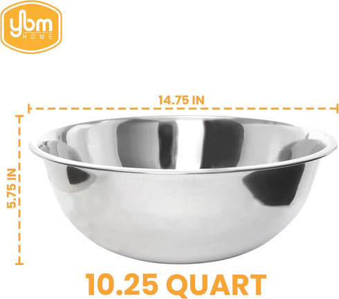 YBM HOME Stainless Steel Mixing Bowl - Premium Polished Mirror Nesting Metal Bowl for Cooking and Serving, Stackable for Convenient Storage 1194 (...