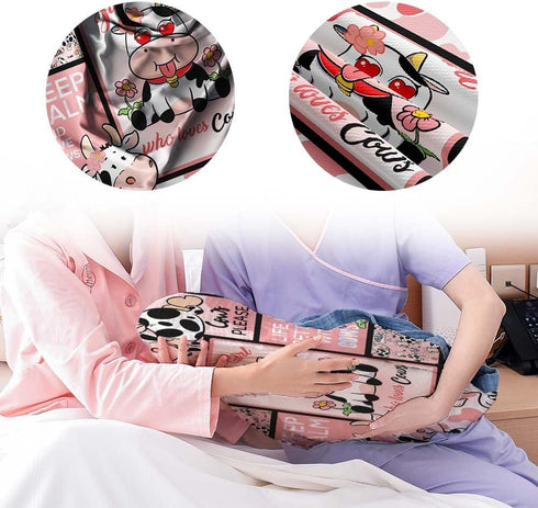 Who Love Cows Newborn Swaddle Blankets with Hat Sets,Newborn Receiving Blanket for Boy Girl,Swaddle Sack Shower One Size...
