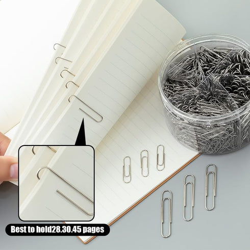 Paper Clips Colorful, 750PCS Small Medium and Jumbo?1.1 inch & 1.3 inch & 2 inch?, Durable and Rustproof, Large Great for Office School Organizing...