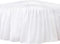Biscaynebay Wrap Around Bed Skirts for King & Cal King Beds with Short Drop of 12", White Adjustable Elastic Dust Ruffles Easy Fit Wrinkle Resista...