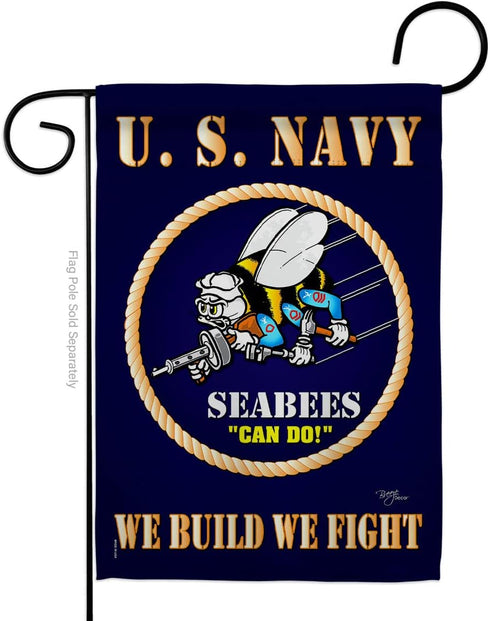 Sea Bees Garden Flag Home Decor Armed Forces United State American Decorations Military Memorabilia Remembrance Wall Tapestry Retire Outdoor Memor...
