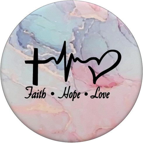 Faith Hope Love Christian Bible Verse Gifts Women Her Mom PopSockets Adhesive PopGrip...