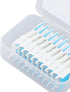 200 Pcs Flossers,Dental Floss Bad Breath Remover Brush Plaque Removal Silicone Safely Portable with Carrying Case (Blue)...