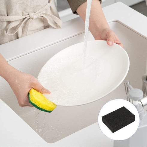 Scrub Sponge (10.1 x 7cm/4" x 2.8"), Scouring Pad Non-Scratch Dish Cellulose Scrubber Sponges - for Dishes, Pots, Pans, Kitchens, Counters and Flo...