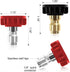 Pressure Washer Nozzle Tips, 5 Pack Tip Attachments Multiple Degrees Nozzles For 1/4 Inch Power Washer Wand, 4000 PSI 2.5 GPM, Quick Connect Fitti...
