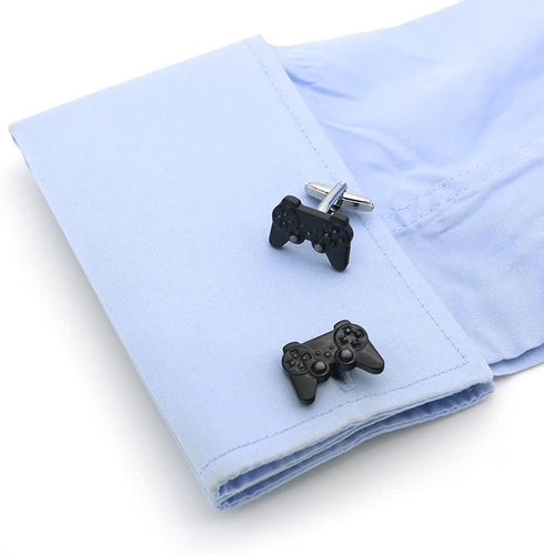 Funny GamePad Cuff Links Black Color Painting Brass Material Joystick Design Cufflinks with Gift Box...