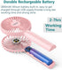 HonHey Handheld Fan, 2PCS Super Mini Personal Fan with Rechargeable Battery Operated 3 Adjustable Speed, Portable Handheld Fan for Girls Women Kid...