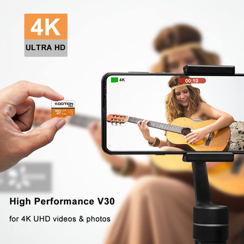 KOOTION 128GB Micro SDXC UHS-I U3 V30 A1 Memory Card - High Speed TF Card for Phone, Camera...