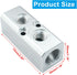 2 Way Pneumatic Manifold Air Distribution Block, G1/2 Supply Port, G1/4-Inch Output Port, Pneumatic Air Compressor Manifold Fitting...