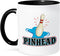 3dRose Funny Pinhead Bowling Sports Design Two Tone Mug, 11 oz, Black/White...