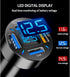 66W Fast Car Charger, 4-Port USB, Smart Power Charger Adapter with Voltmeter, Compatible Most Smartphones...