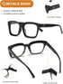 3 Pack Oversize Square Design Reading Glasses for Women, Blue Light Blocking Reader (Black&Leopard&Transparent, 2.75)...