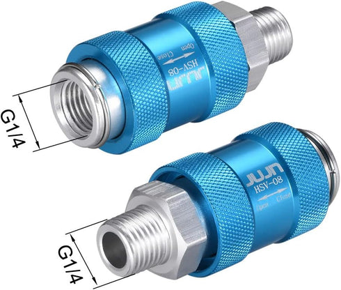 uxcell Speed Control Valve Aluminum HSV-08 G1/4 Thread Pneumatic Flow Control Manual Hand Slide Valve 3Pcs...