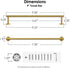 FORIOUS Towel Bar 7.3 Inch Center to Center, Brushed Gold Bathroom Towel Rack 304 Stainless Steel, Wall Mounted Towel Holder for Bathroom, include...