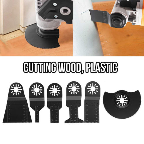 6Pcs Standard Oscillating Saw Blade High Carbon Steel Multi tools Saw Blades Power Tools Cutter for Plastic, Wood and Soft Metals...