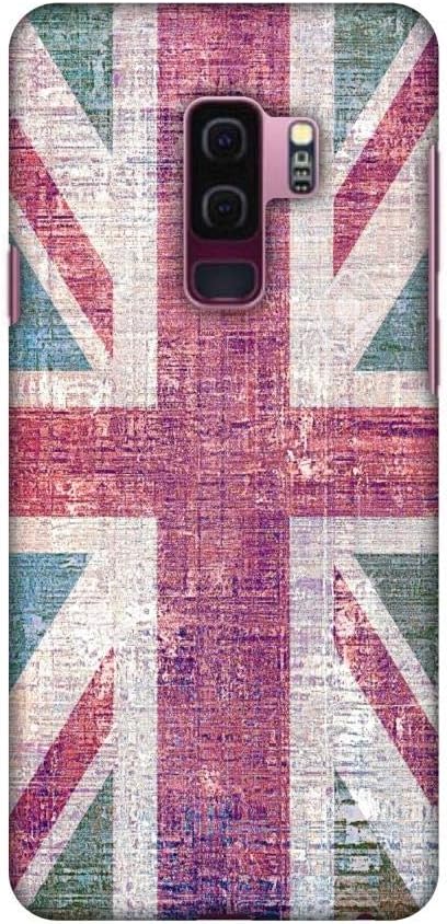 AMZER Slim Fit Handcrafted Designer Printed Snap On Hard Shell Case Back Cover with Screen Cleaning Kit Skin for Samsung Galaxy S9 Plus - UK Flag-...