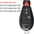Keyless Entry Remote Car Key Fob Replacement for GQ4-53T for 2013-2018 Dodge Ram 1500 2500 3500...