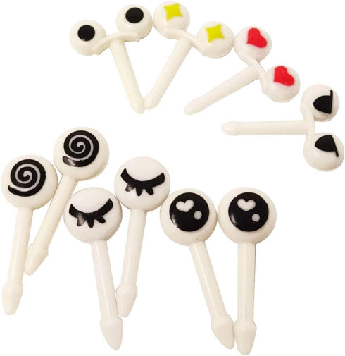 Honbay 30PCS Pieces Eye Food Toothpicks Fruit Forks Cupcake Picks for Party Cake Decoration Supplies...