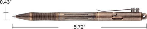 SMOOTHERPRO Solid Brass Bolt Action Pen Compatible with Pilot G2 Refill Stainless Steel Clip Heavy Weight for Tremor Parkinson Arthritic Hands Cop...