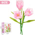 Flower Bouquet Building Kit, Tuplis Building Blocks Sets Valentines Creative Home Decor Gifts for Girls Women Adults Mother Father (Gradient Pink)...