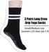 3 Pair Pilates Socks with Grips, Women Non Slip Socks Anti Skid Socks for Barre Ballet Dance Workout Hospital...