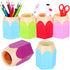 6pcs Pencil Shaped Pen Holders,Pencil Storage Organizer,Cute Desktop Pen Cup,Makeup Brush Container,Pencil Pot,Cartoon Stationery Rack,Creative St...