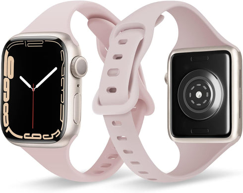 ORIbox Compatible with Apple Watch Bands 45mm 44mm 42mm, Soft Silicone Sports Wristband for iWatch Series SE 8 7 6 5 4 3 2 1 for Women Men...