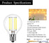 5-Pack S11 LED Bulbs E17 Intermediate Base Edison Globe Light Bulbs 40 Watt Equivalent,5000K Daylight 4W for Bedside Lamp Bulb,Lava Lamps,Glitter ...