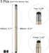 MECCANIXITY 5pcs Stylus Pens for Touch Screens with 2 Extra Tips Dual Rubber Tips Capacitive Stylus Universal Tablet Pen Sensitivity Precision, Ch...