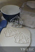 DETAILED CIRCUS TENT COOKIE CUTTER - White, Plastic, Hand Wash Only, Made in USA, PR2965...