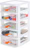 Gagee 5 Drawer Mini Stackable Storage Drawers,Plastic Dressers with Drawers for Arts and Crafts, Small Tools, Sewing Accessories, Stationary, and ...