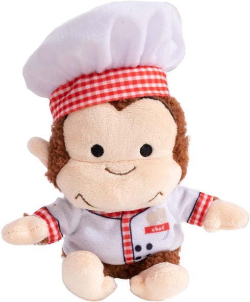 KIDS PREFERRED Curious George Cuteeze Monkey Stuffed Animal Plush Cooking Chef Toys Soft Cuddle Plushie Gifts for Baby and Toddler Boys and Girls ...