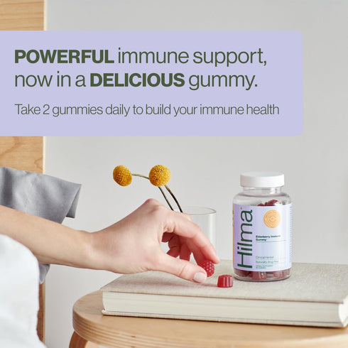 Hilma Elderberry Gummies Formulated with Vitamin C & Zinc, Natural, Vegan, Clinically Proven Ingredients, Immune Support Supplement Plus Antioxida...