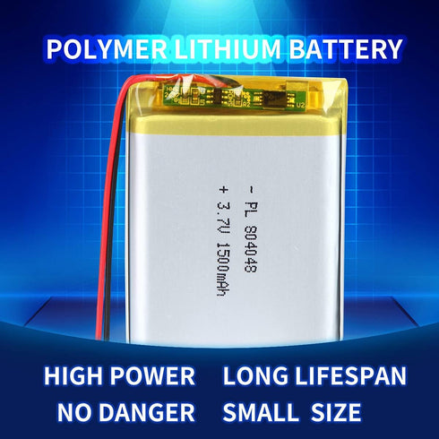 3.7V 1500mAh 804048 Lithium Polymer Ion Battery Rechargeable Lipo Battery with PH 2.0mm Pitch Connector...