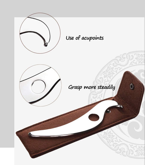 Gua Sha Tool - Medical Grade Stainless Steel Scraping Massage Tool, IASTM Tool for Relaxing Soft Tissue, Reduce Head, Neck, Back Pain...