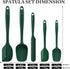 HOTEC High Heat Resistant Food Grade Silicone Rubber Spatula Set for Baking, Cooking, and Mixing Non Stick Dishwasher Safe BPA-Free Dark Green Set...
