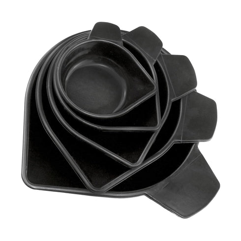 Weighing Pan Narrow Spout Plastic Scale Tray 5 Sizes Black Weighing Liquid Powder, etc. Lab Equipment -1 Set...