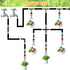 Drip Irrigation Fittings Kit for 1/4" Tubing, 260 Pcs Drip Line Connectors for Drip Systems - 10 Nozzles,10 Nozzle Tees,25 Single barbs,25 4-way C...