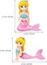 Mermaid Fish Tank Decor 4Pcs Lovely Cartoon Mermaid Figurines Aquarium Decorations Gifts Aquarium Desk Mermaid Thematic Ornaments...