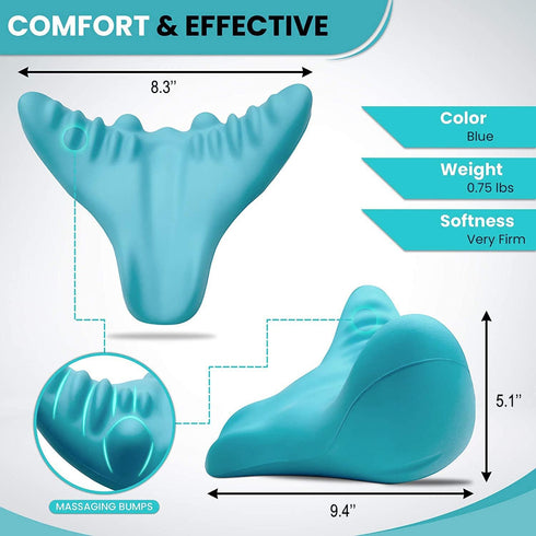 Neck and Shoulder Relaxer, Cervical Traction Device Acupressure Neck Shoulder Back Support Massage Pillow, Neck Stretcher Massager, Posture Correc...