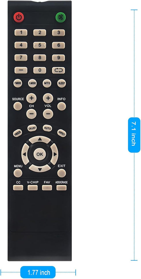 New Replacement Remote Control Applicable for Element TV ELCFW326 ELCFW326R ELCFW327 ELCFW328 ELCFW406 ELEFC391...