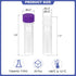 PATIKIL 0.5ml Plastic Cryogenic, 25Pcs Self Standing Cryogenic Vial Screw Top Frozen Test Tube for Lab Laboratory Science, Purple Cap...