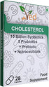 Ved Cholesterol Complex Probiotics and Prebiotics Complex - 10 Billion CFU - 20 Live Bacterial Cultures - 28 Probiotic Complex Capsules for Childr...