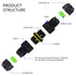 5-Pack IP68 Waterproof 2 Way 3-Core Junction Box Electrical Cable Connector, M16 Wire Range(3.5-10mm), Wire Connector for Outdoor Quick Repair Ext...