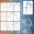 FINGERINSPIRE 9PCS Lady Line Art Painting Stencil 8.3x11.7 inch Woman Face Painting Template Minimalist Line Facial Features Stencil Character The...