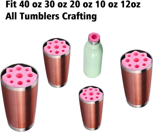 5PCS Cup Turner Foam with 5PCS Tumbler Shields for Epoxy Resin,Tumbler Turner Foams Insert for 1/2 Inch PVC Pipe, Tumbler Spinner Foams Fit 40 oz ...