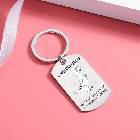 Uncle Gifts Birthday Gifts for Uncle from Niece Nephew Dinosaur Keychain Uncle Keychain Unclesaurus Keychain...