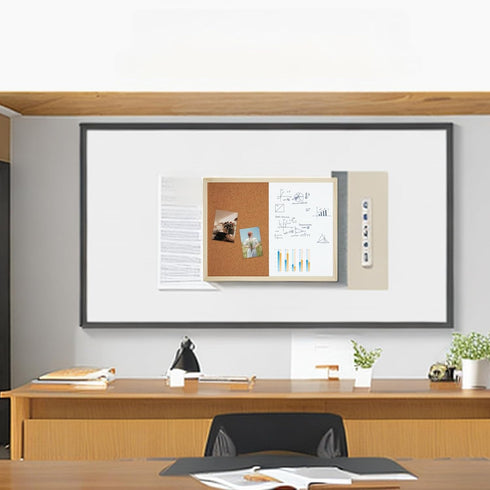GDMINLO 16.5"x12.6" Dry Erase Cork Board, Bulletin Combination Board, Notice Pin Board, Memo Board, Wall Mounted Dry Erase Board Vision Board for ...